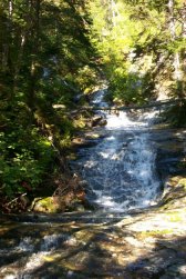 Our first view of the cascades